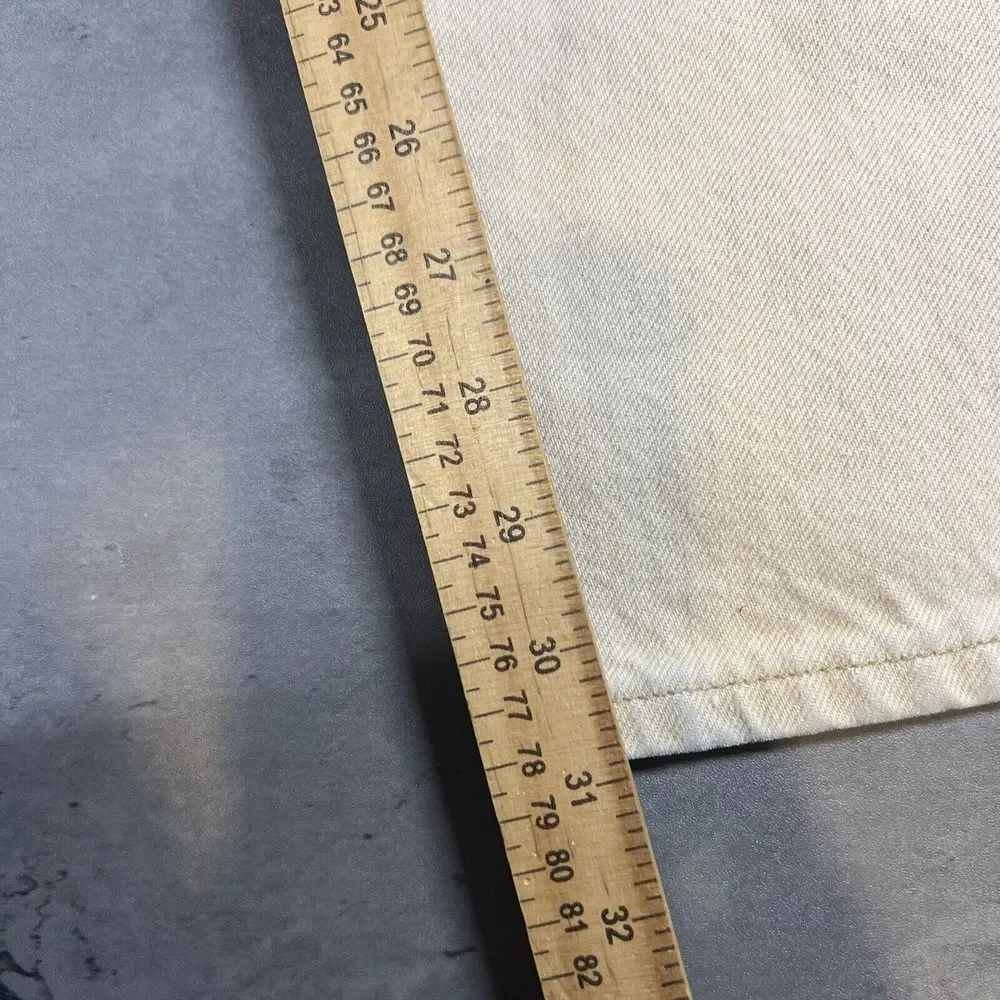 Vintage 90s Levi's 550 Khaki Jeans 38x32 Fit 35x31 Faded Denim OrangeTab Western